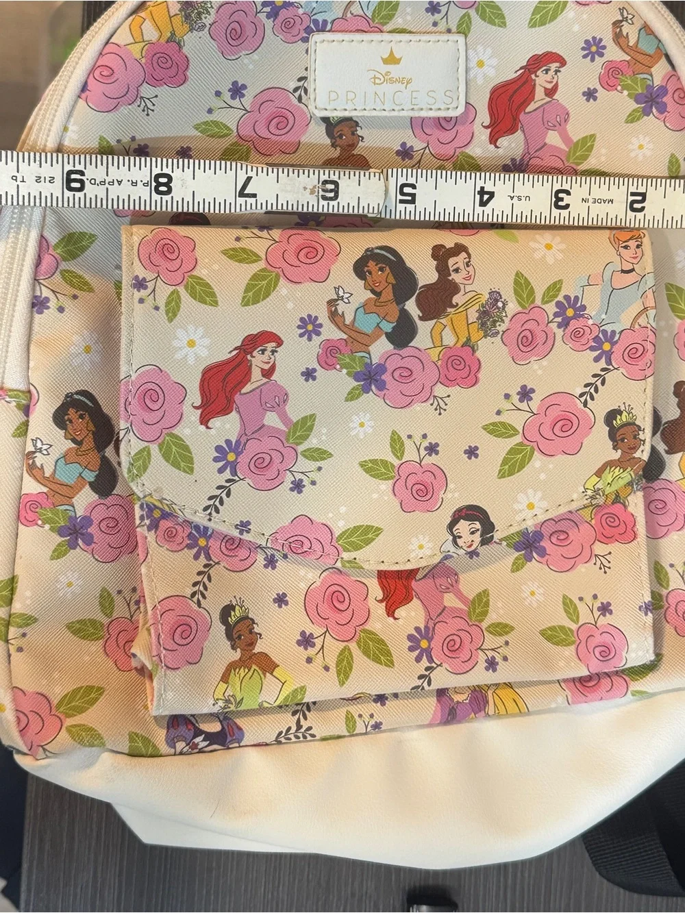 Disney Princess Cream and Pink Floral Mini Backpack